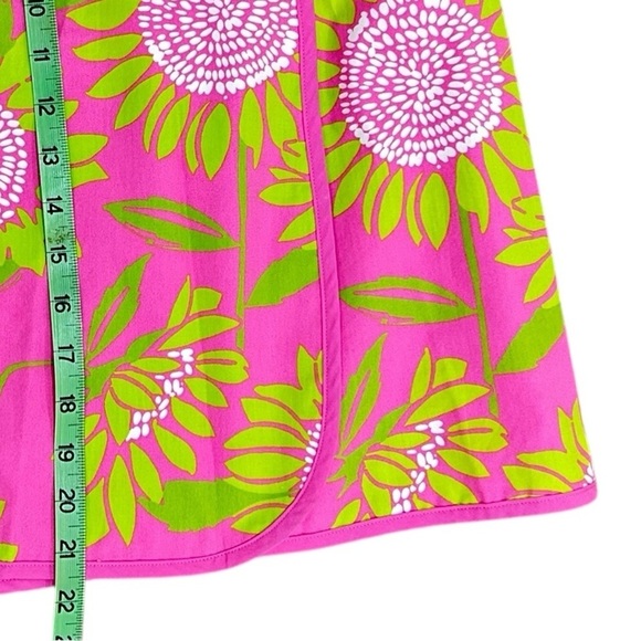 Lilly Pulitzer Sunflower lady bug reversible A-Line wrap Skirt Pink/Green 14 - Picture 9 of 10
